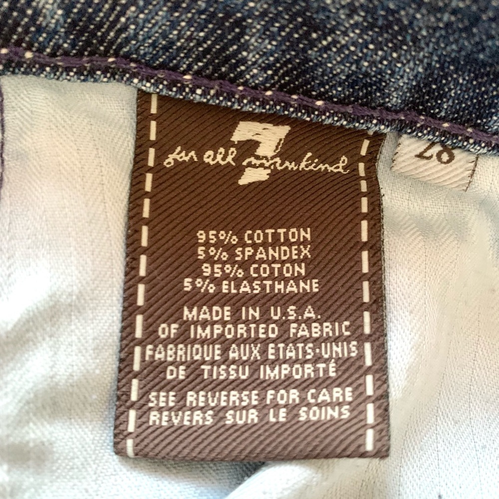 7 For All Mankind Crop Straight Leg Distressed Jeans - Picture 6 of 6